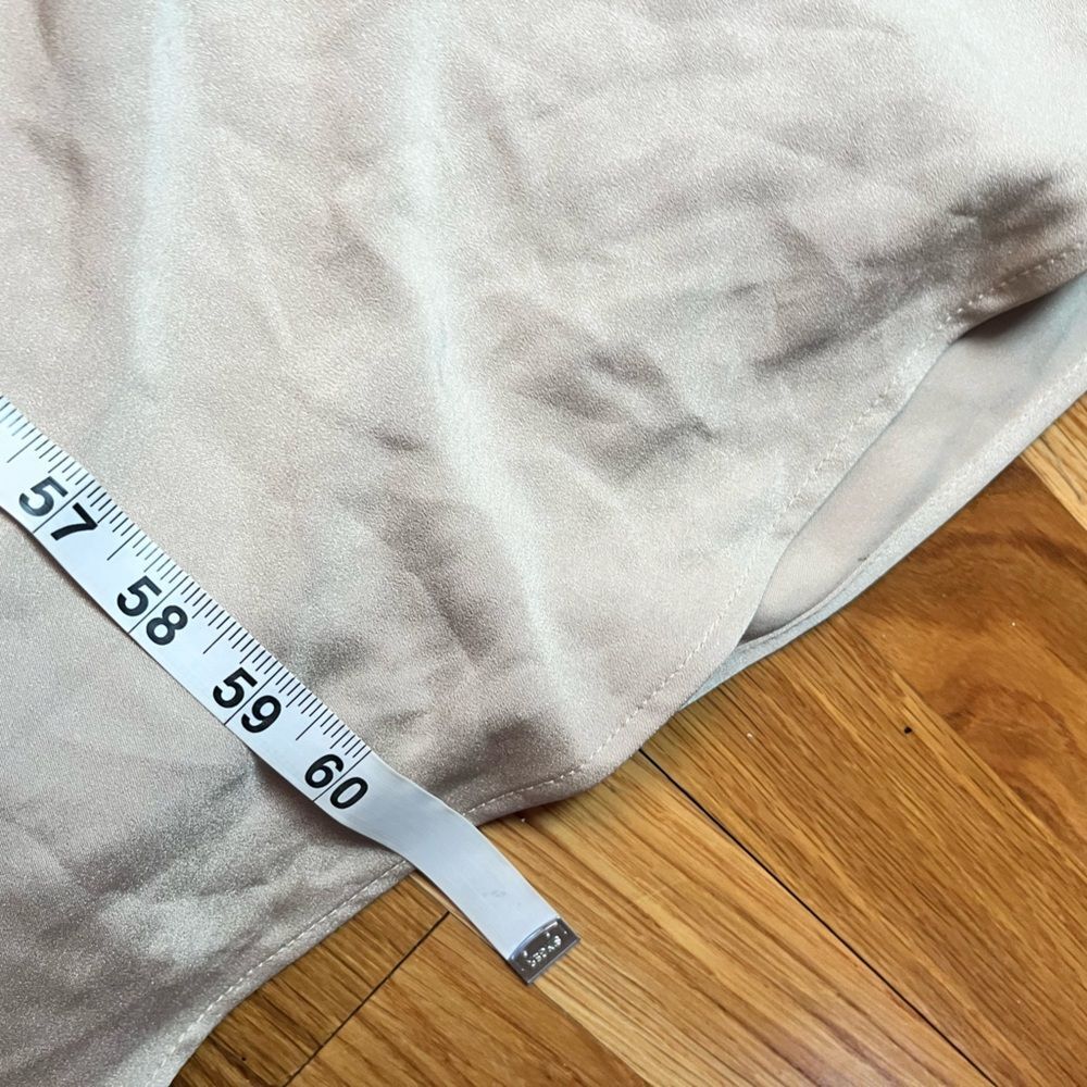 La Femme Satin Evening Dress with Lace and Scoop Neckline Size 8 - Picture 6 of 7